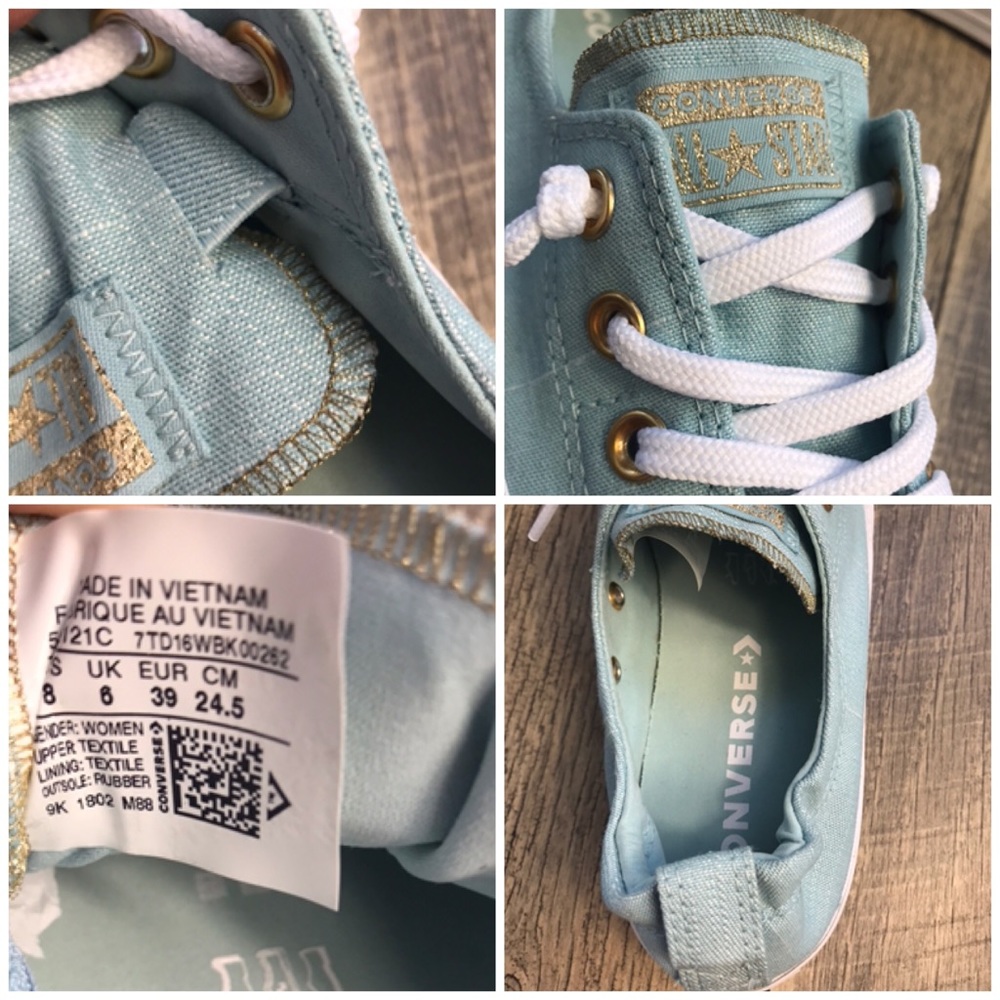 NWT Converse Ctas Shoreline OX Ocean Bliss W AUTHE - Picture 8 of 8